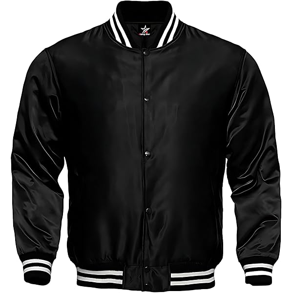 ジャケット・アウター Satin Over Jacket 36 Leder Fashions Men's Stylish 90s Texas Bomber Satin Jacket